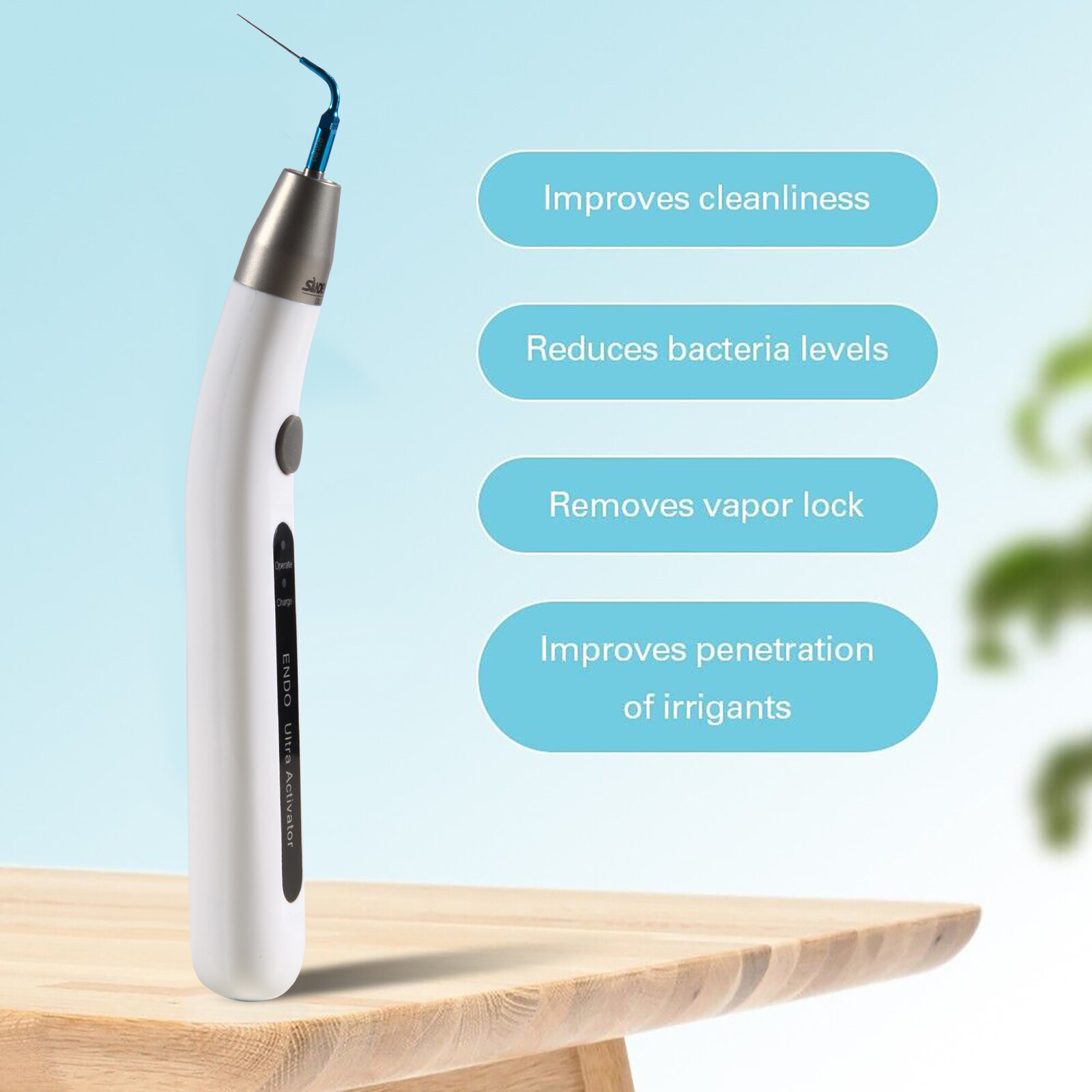 Endo Ultra Activator Dental Ultrasonic Root Canal Irrigator Handpiece 6 Tips DL