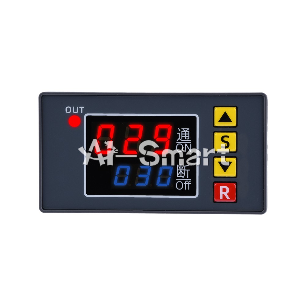 AC110-220V LED Dual Display Cycle Timing Delay Relay Module 0-999s 0-999m 0-999h