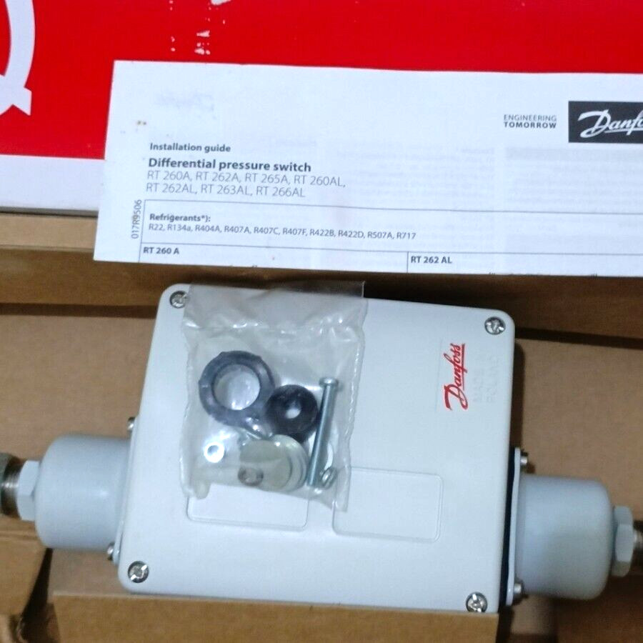 1PC-Danfoss 017D002566 Differential pressure switch, RT262A- Brand New