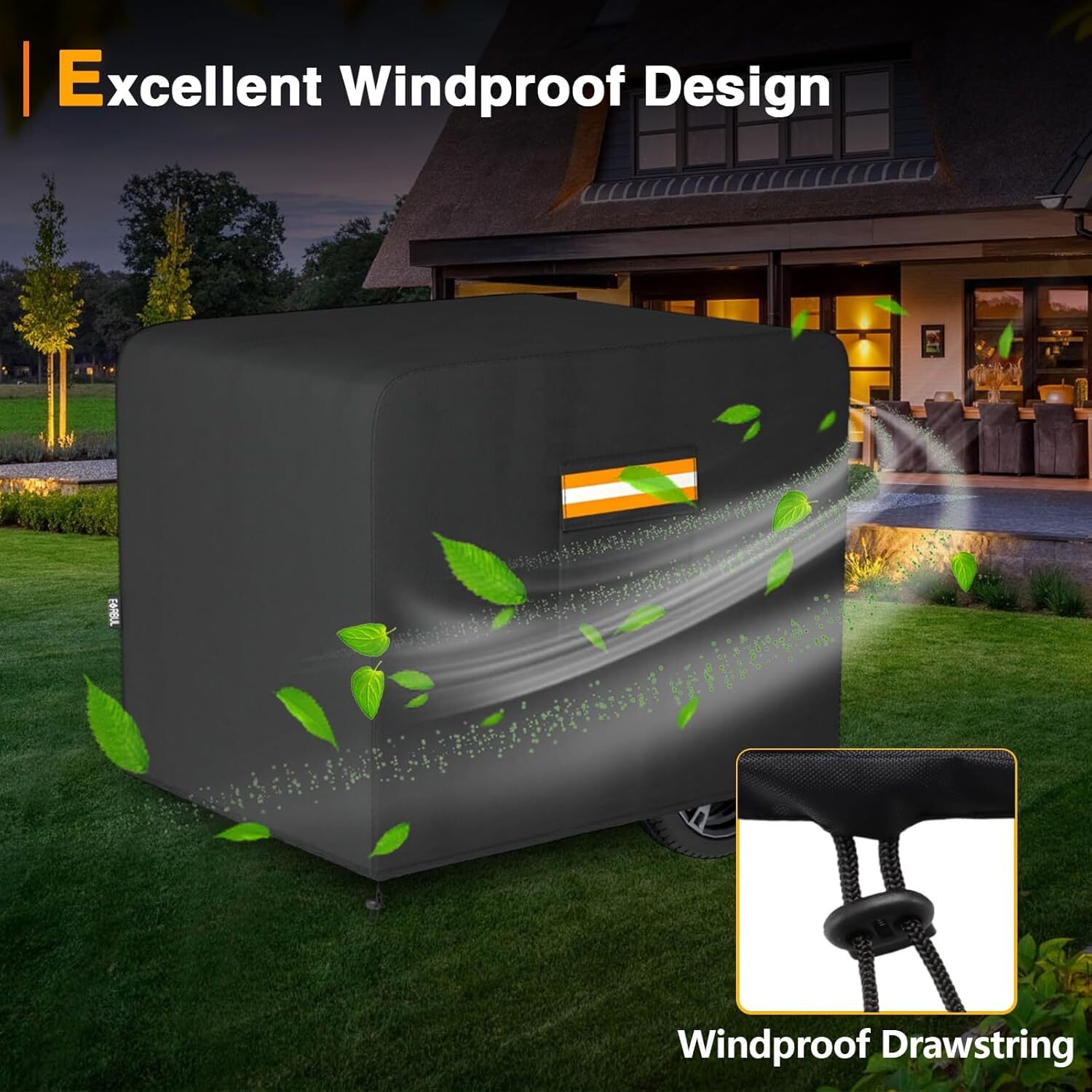 Generator Cover for Most Generators 5000-10000 Watt 32’’L x 24’’W x 24’’H 420D