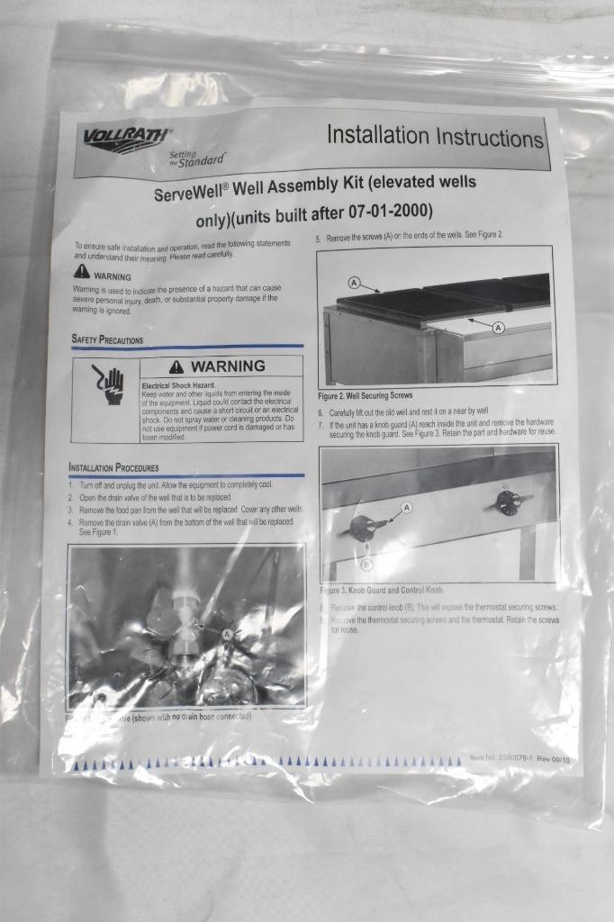 New Vollrath Well Assembly 208-240V Servewell 3830310 – Genuine OEM Replacement