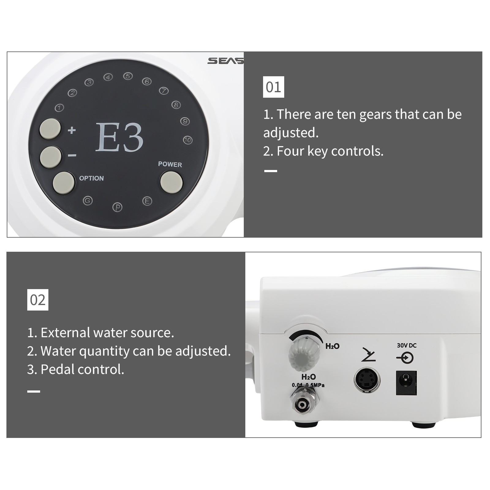 Dental Ultrasonic Piezo Scaler with detachable Handpiece fit EMS Cavitron tips