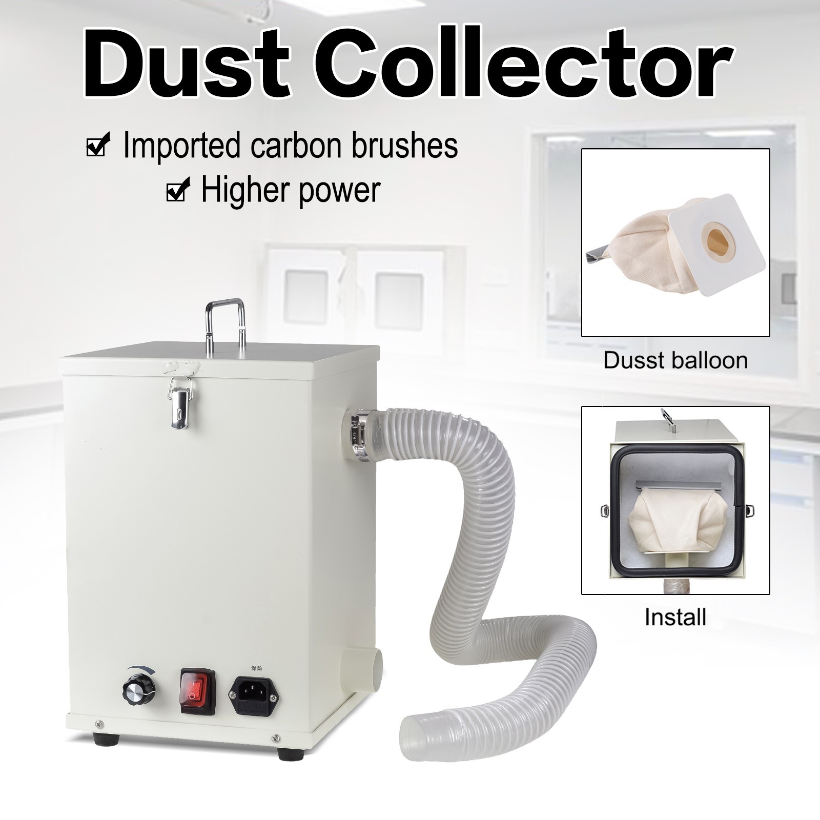 1000W Single Impeller Dental Dust Collector Adjustable Speed Vacuum Cleaner RZ-X