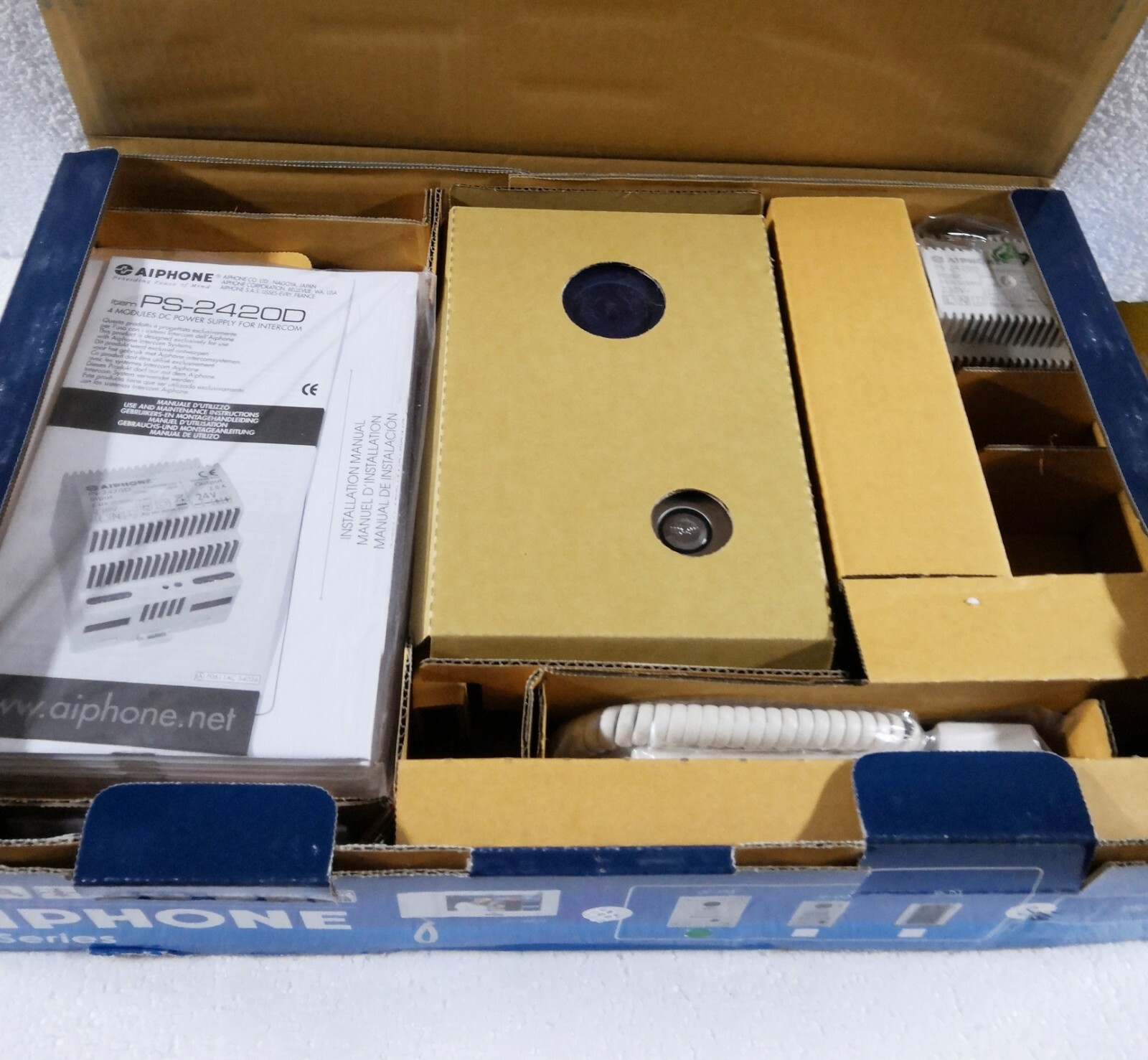 Aiphone JPS-4AEDF Video Intercom Set (JP-4MED, JP-DVF & PS-2420D) 230 VOLT INPUT