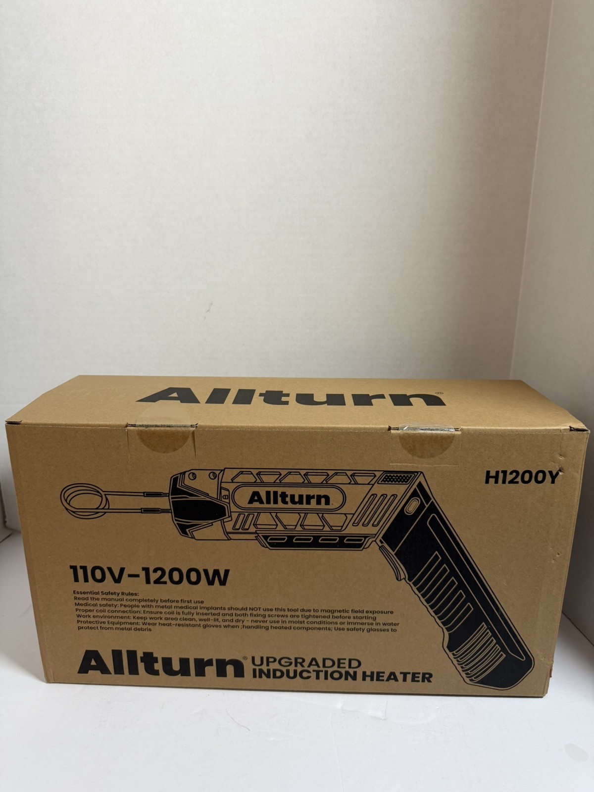 Allturn Induction Heater 1200W Portable Induction Bolt Kit with 8 Coils & Case
