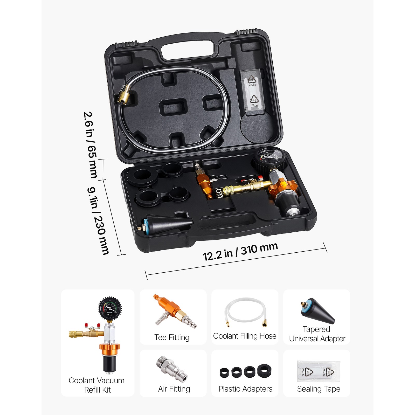Uimoso Radiator Vacuum Refill Kit for Universal Car Cooling System Maintenance