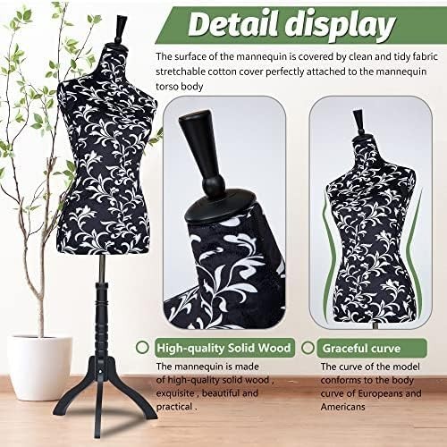 Display Mannequin Torso – Fiberglass, Adjustable Height, Flannelette Cover