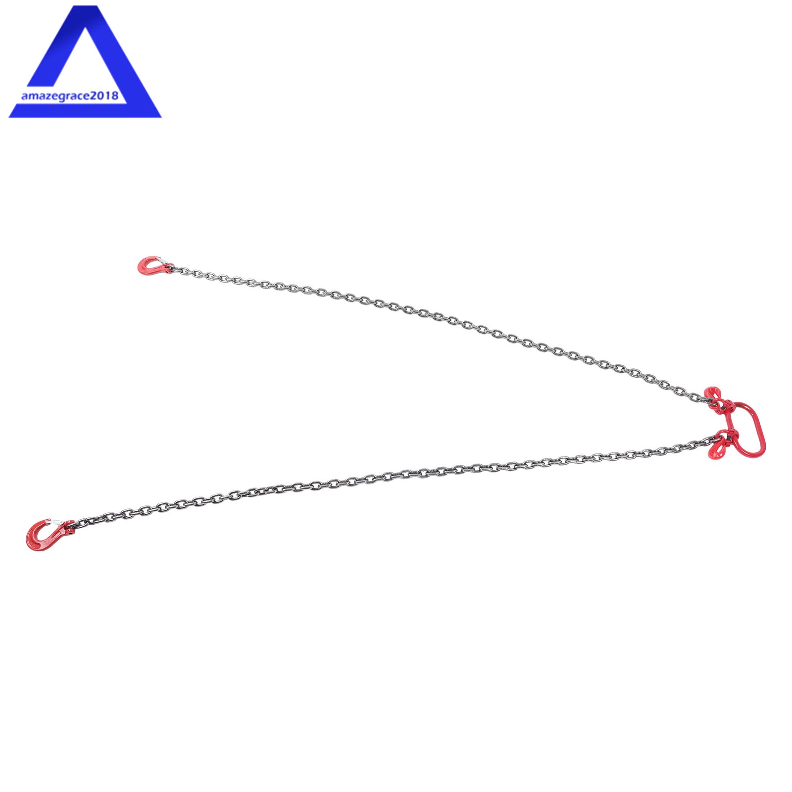 Lifting Chain Sling 5/16″ × 6′ Double Leg w/ Grab Hook 6600lbs Capacity G80