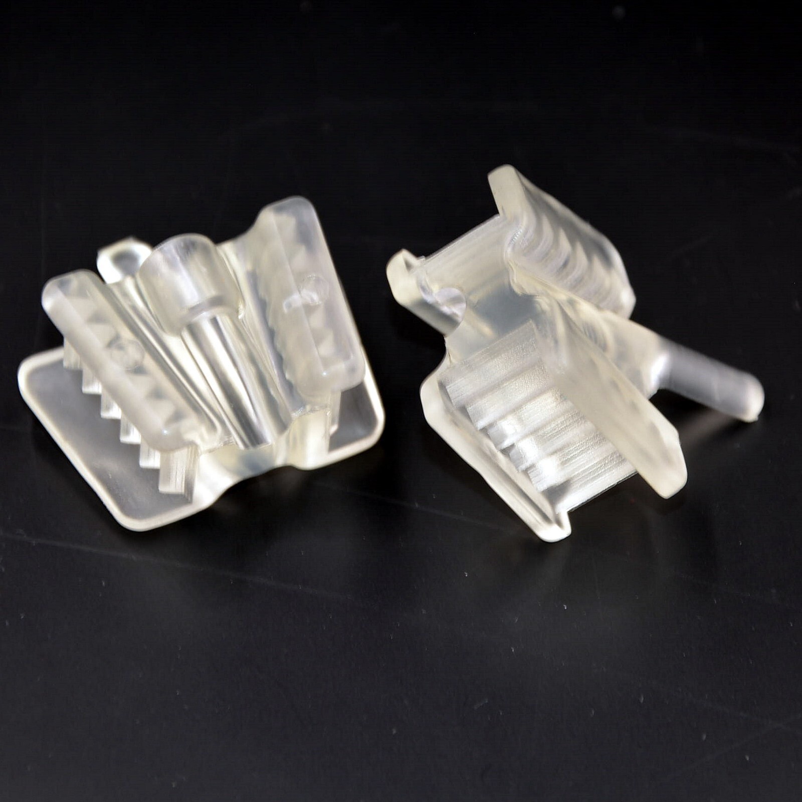 Dental Autoclavable Bite Block Clear Mouth Prop Holding Saliva Ejector Suction