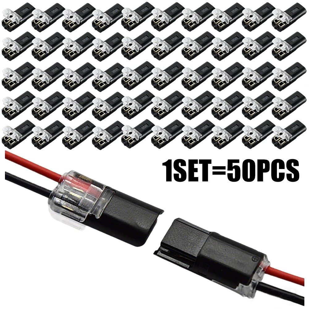 150pcs Double-Wire Plug-in Connector, Cable Clamp with Locking Buckle, AWG 18-22
