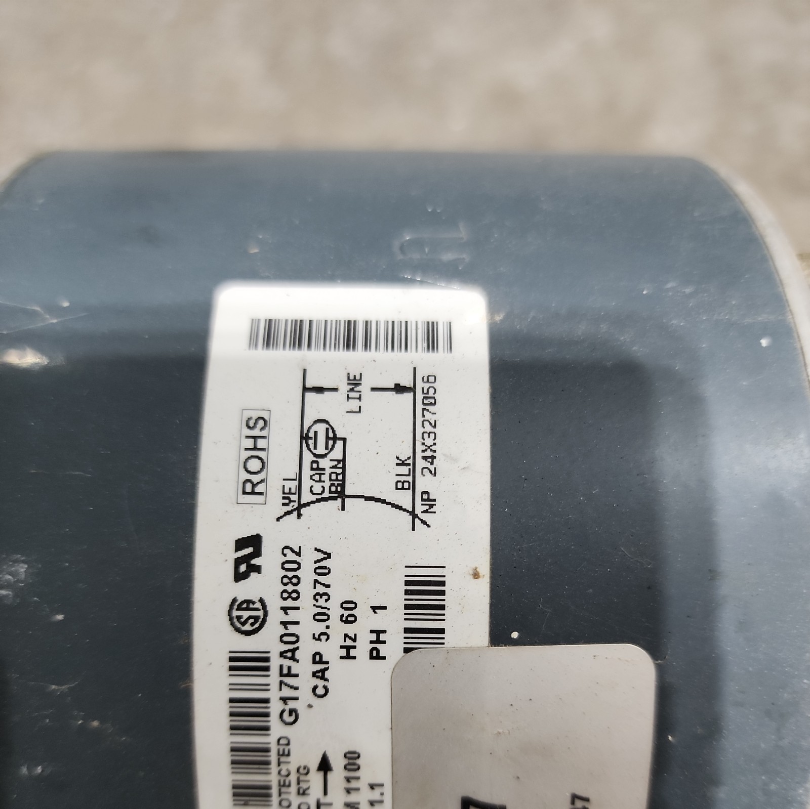 GQ52-GENTEQ 5KCP39EG CONDENSER FAN MOTOR 1/5HP 200/230V 1100RPM 1.1A UA11BS