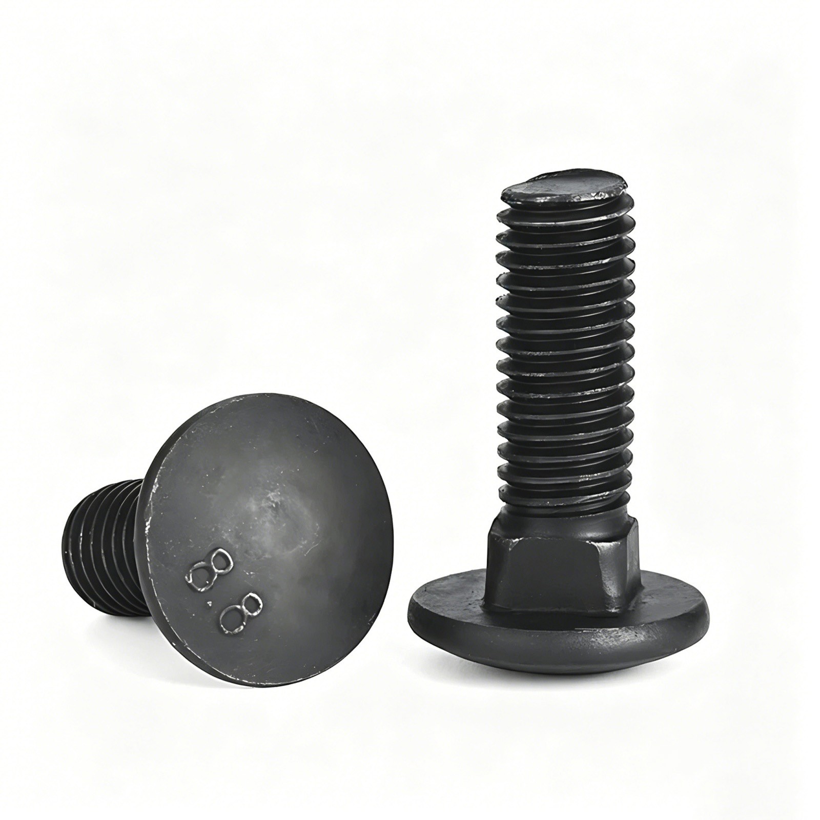 M6 M8 M10 M12 – M24 8.8 Grade Steel Carriage Bolts Cup Square Dome Screws Black