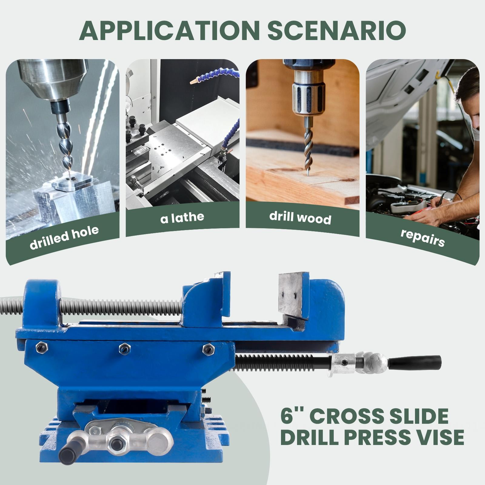 6″ 2-Way X-Y Cross Slide Drill Press Vise Heavy Duty Metal Milling Clamp NEW
