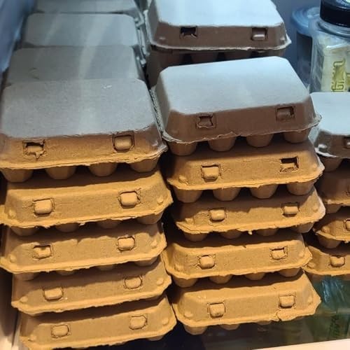 50 PCS Quail Egg Pulp Cartons – 3 x 4 Square Paper Pulp Egg Cartons Dozen Che…