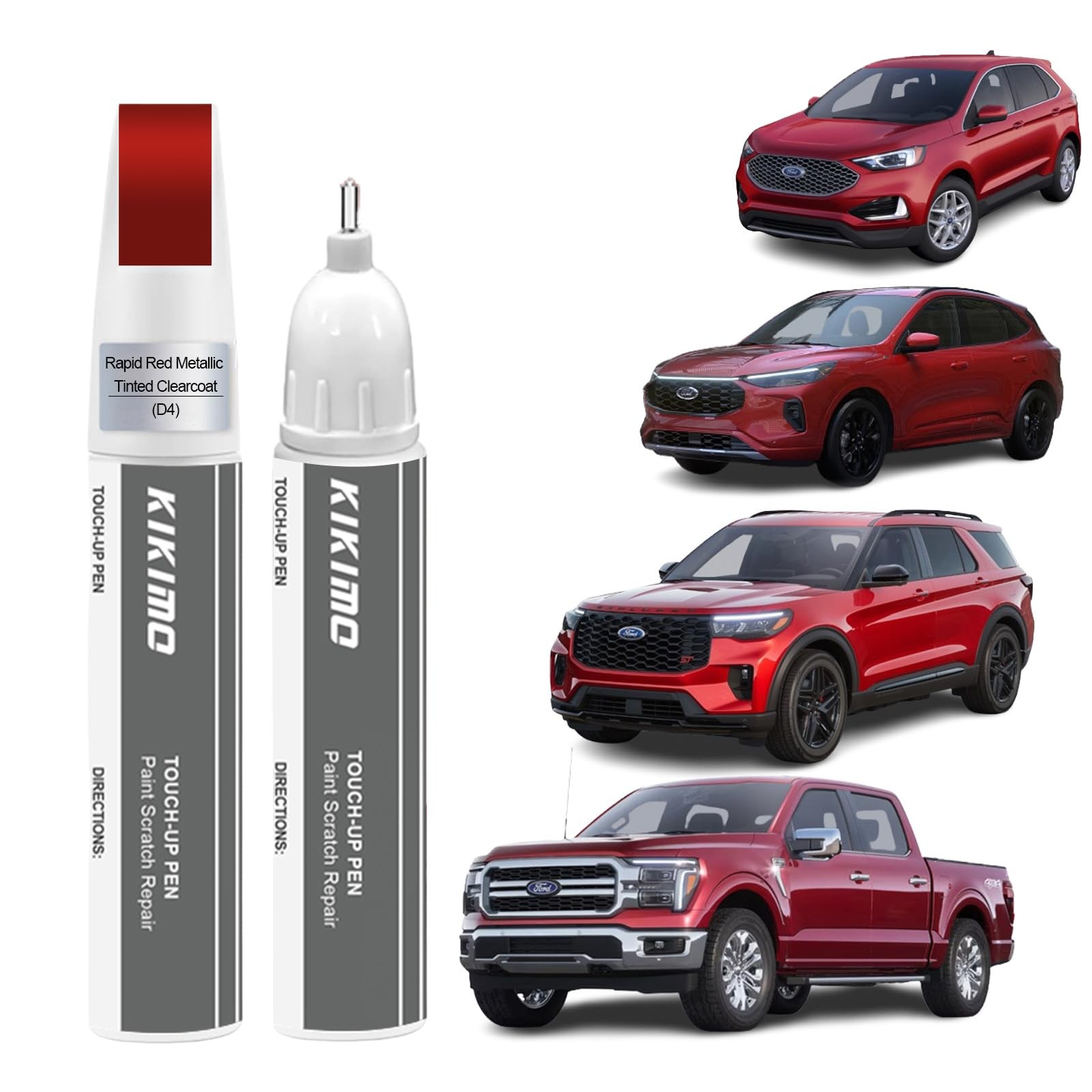 for Ford Touch Up Paint(Rapid Red Metallic Tinted Clearcoat(D4)), Car Paint R…
