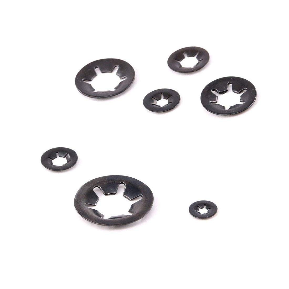 360 Pieces 9 Sizes Push Nuts Assortment, Speed Clips Retaining Clips Fasteners A