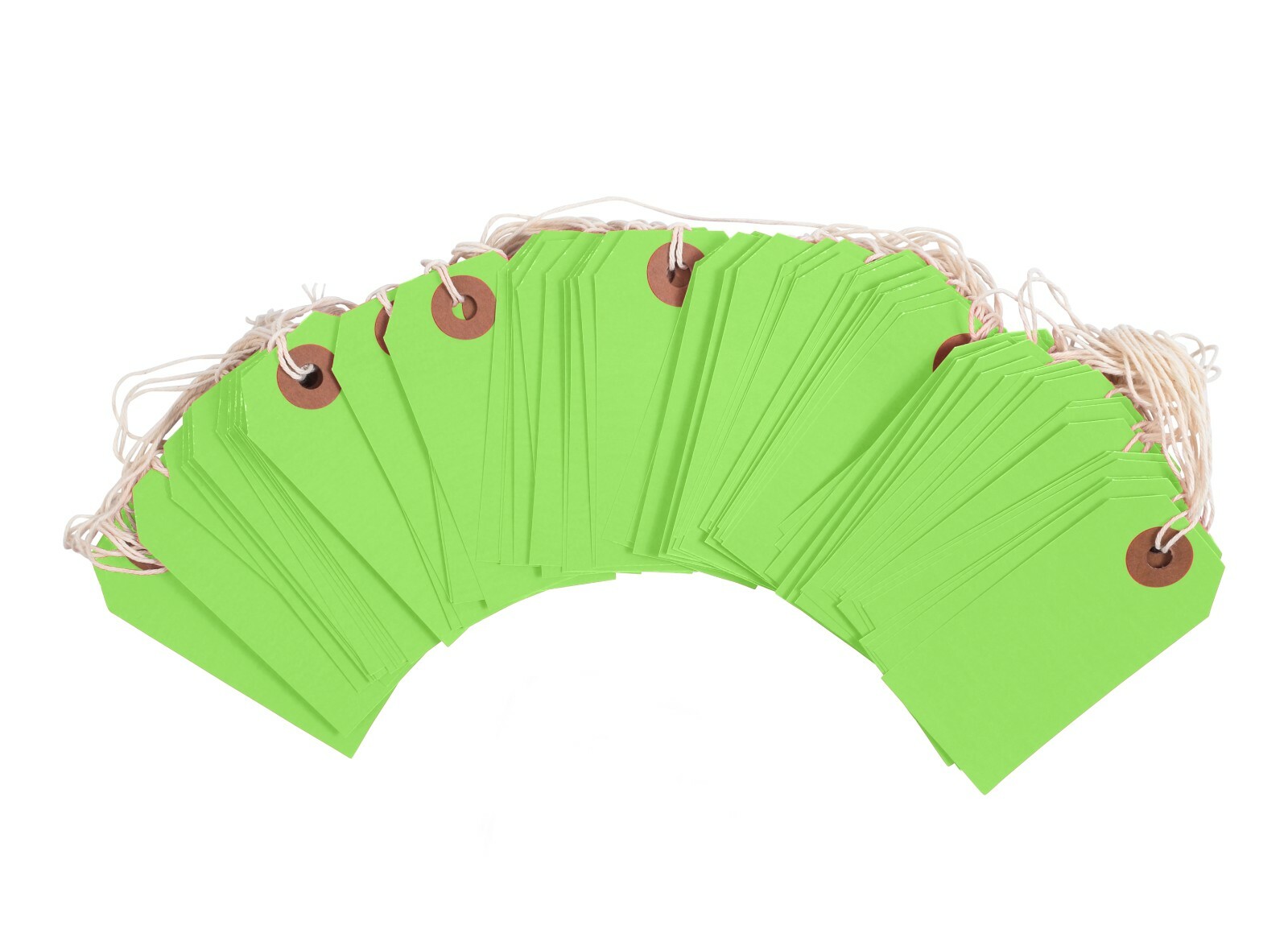 100 Green Cardstock Tags 3 1/4″ x 1 5/8″ Size 2 Inventory Price Tag with String
