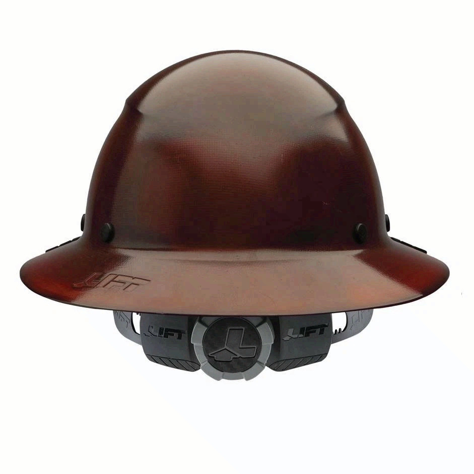 LIFT Safety HDF-15NG DAX Natural Brown Full Brim Hard Hat w/ Ratchet Suspension