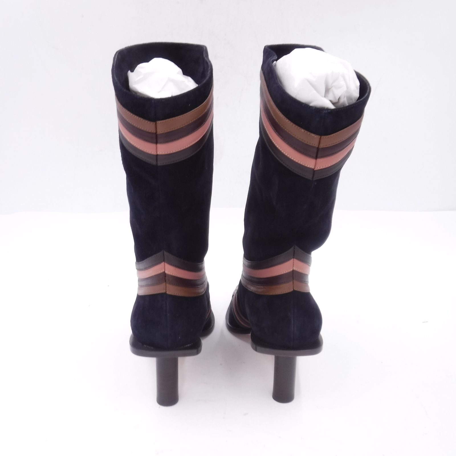 37.5(7) Tamara Mellon Mid-calf Boots, Cashmere/Leather, 65mm(2.6″) Heel,Twilight