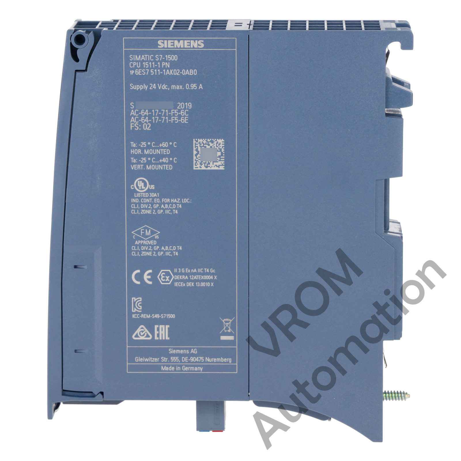 Surplus Siemens 6ES7 511-1AK02-0AB0 6ES7511-1AK02-0AB0 / SIMATIC S7-1500 CPU Pro