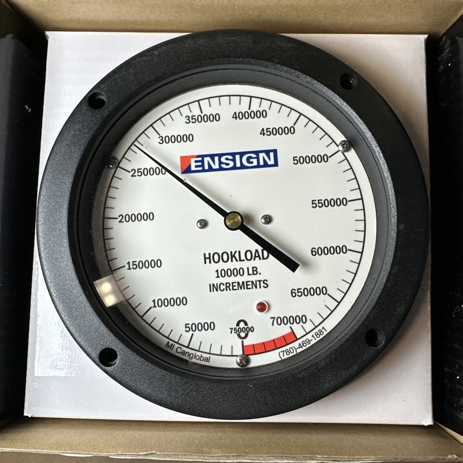Ensign Hookload Weight Indicator (750000 lb max 10000 lb inc 6″)oilfield driller