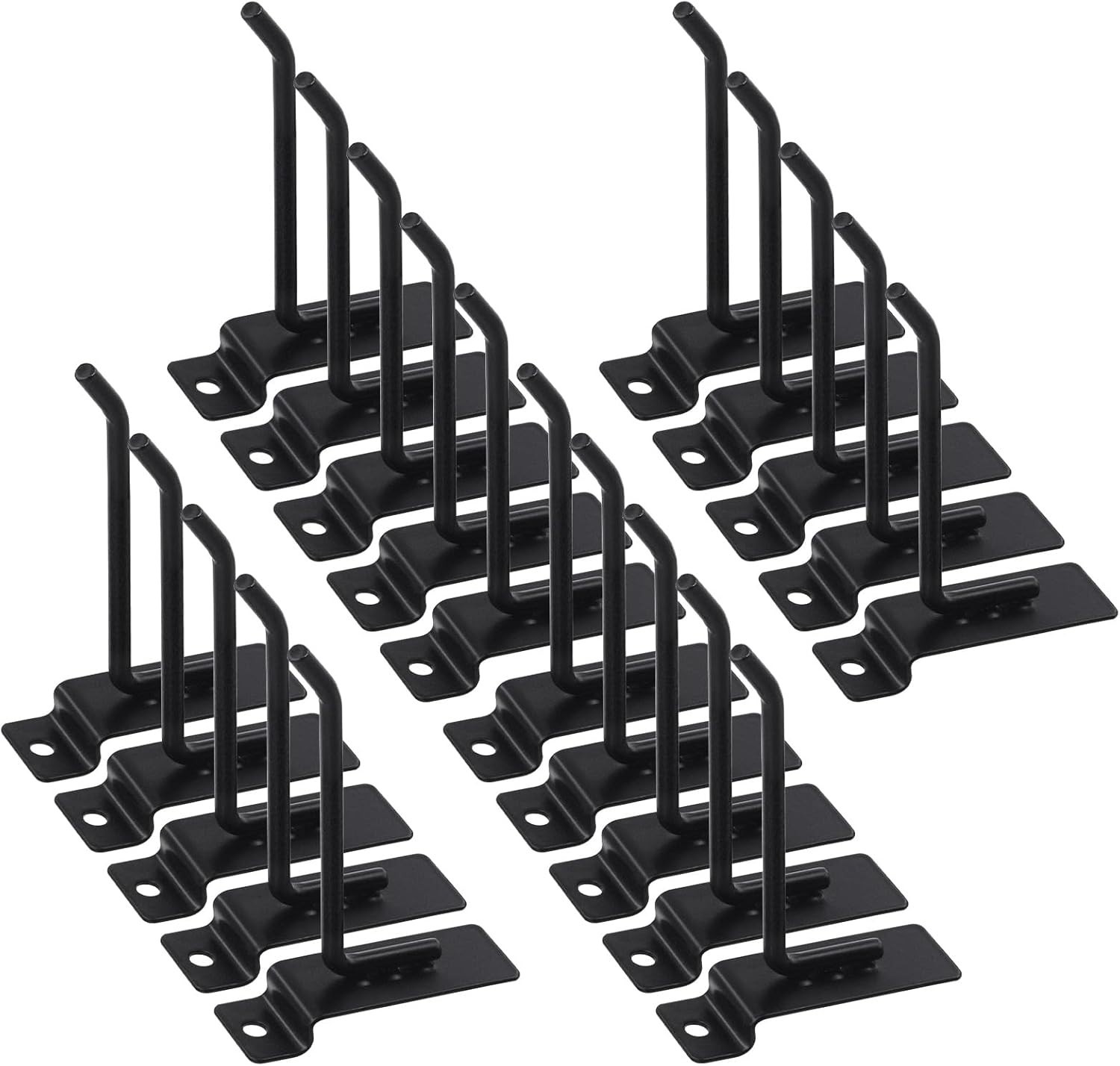 20 Heavy-Duty 4-Inch Slatwall Hooks Set – Durable Garage Organization Solution