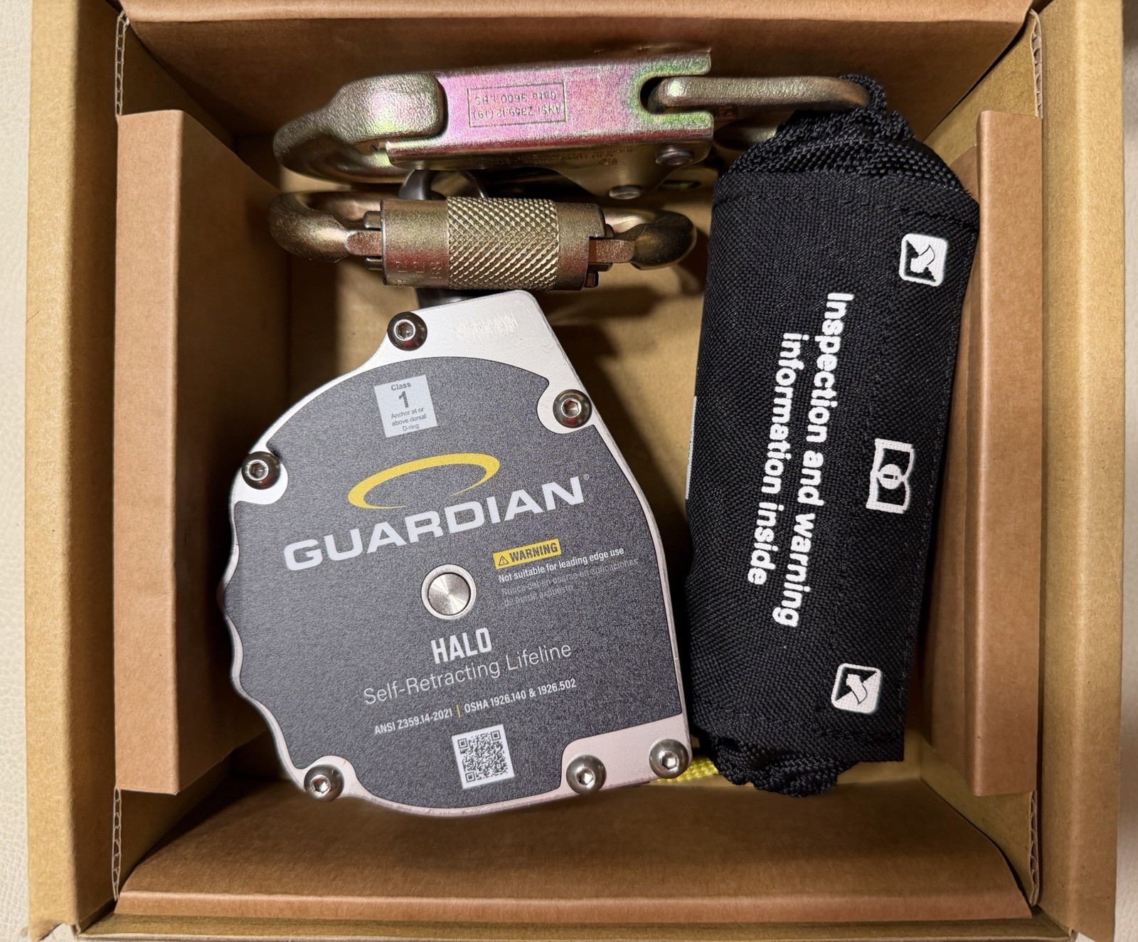 Guardian 10900 Halo Web Personal Self Retracting Lifeline (SRL), 11 Ft