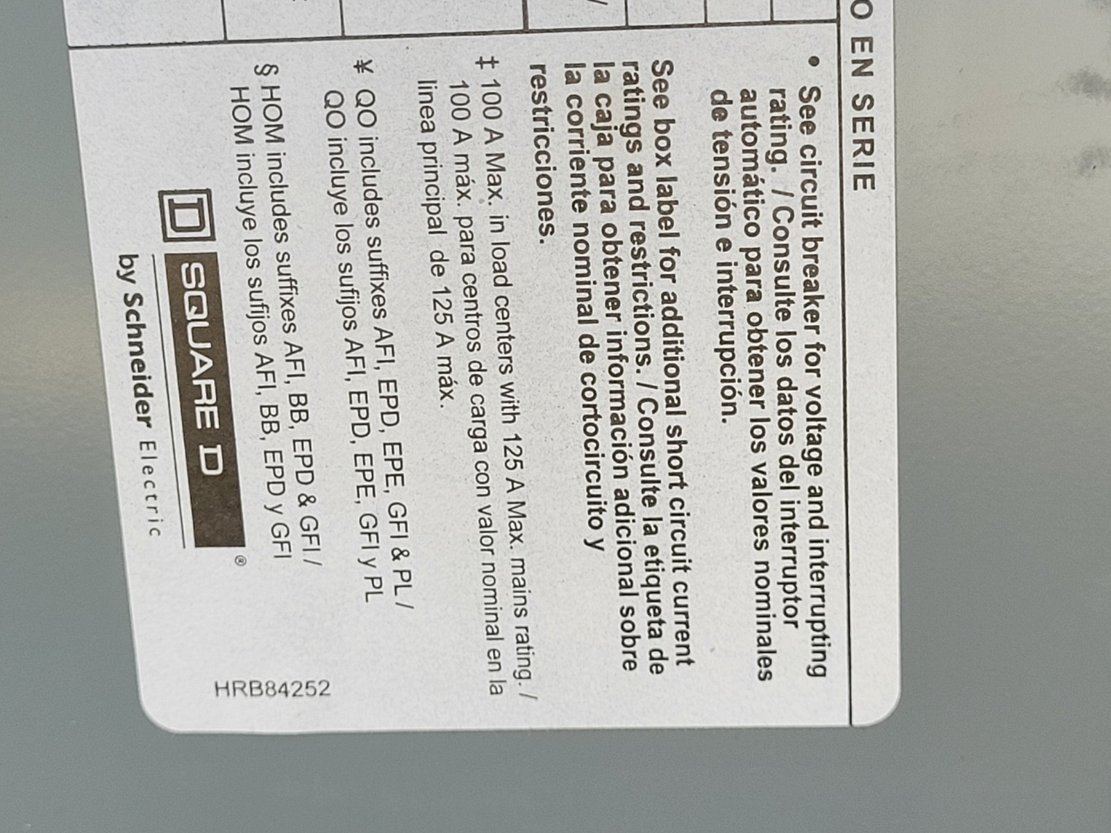 HOMC30UC Square D 30 Circuit Homeline Load Center Door – Next Day Option – New