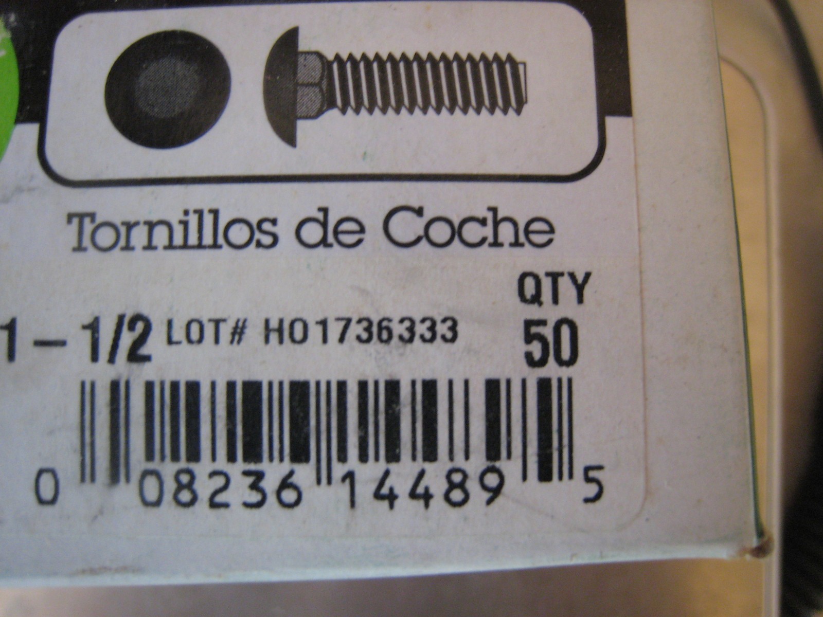 Hillman 832566 Stainless Steel Carriage Bolt, 5/16 x 1-1/2-Inch, 50-Pack