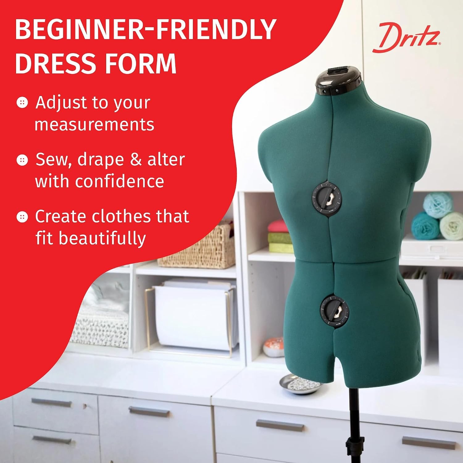 Dritz Sew You Adjustable Dress Form Small Medium US 4 12