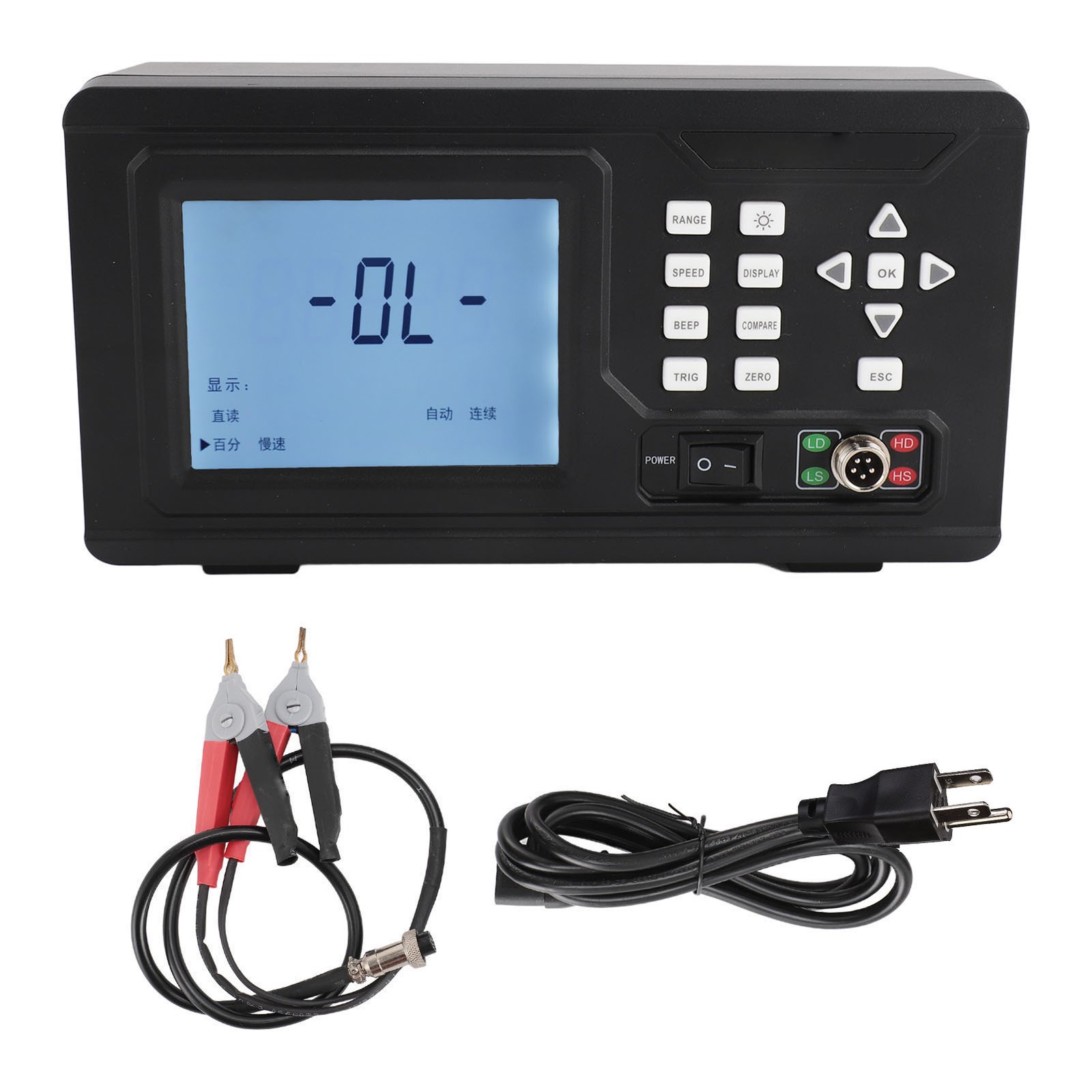 Resistance Tester 10uΩ To 2MΩ LCD Display Portable Low Resistance Milliohm