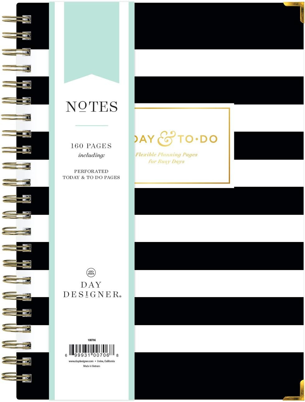 Day Designer for Today To-Do Notebook, 160 Ruled Pages, Twin-Wire Binding, Hardc