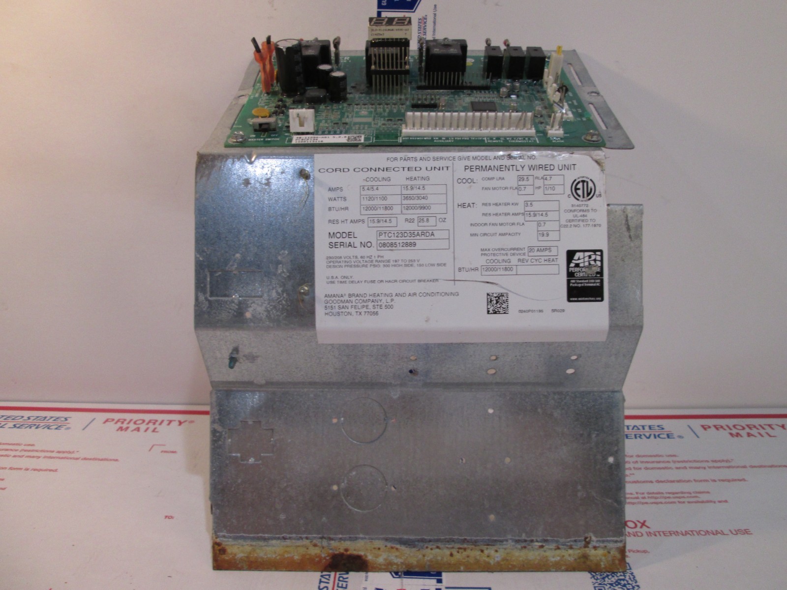 Amana PTAC Universal PC Circuit Control Board With Hardware PTC123D35ARDA