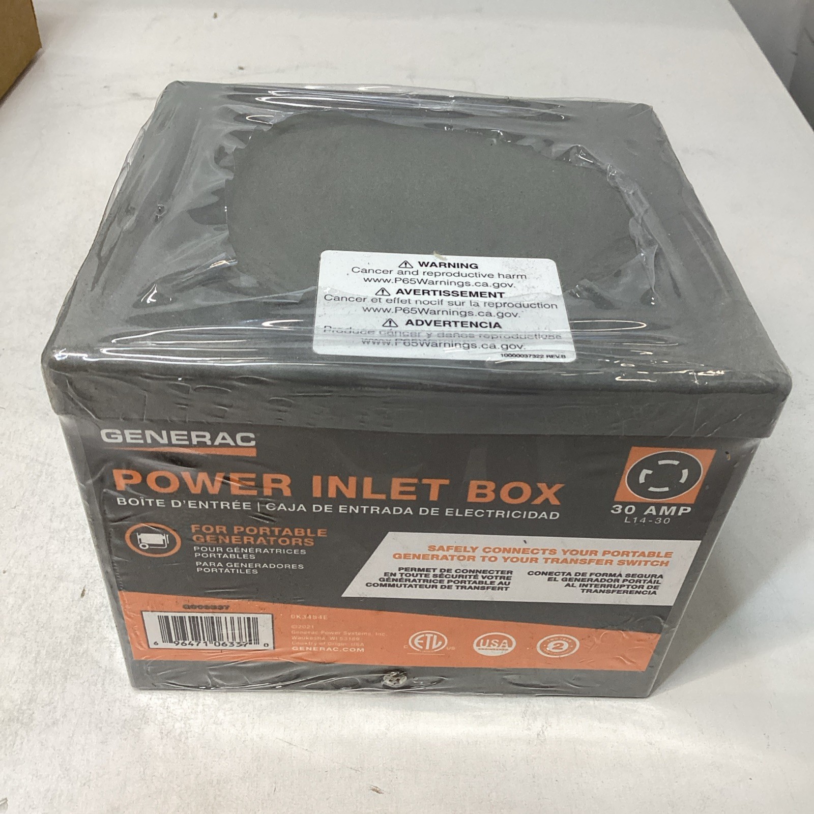 Generac 6337 30A Resin Generator Power Inlet Box
