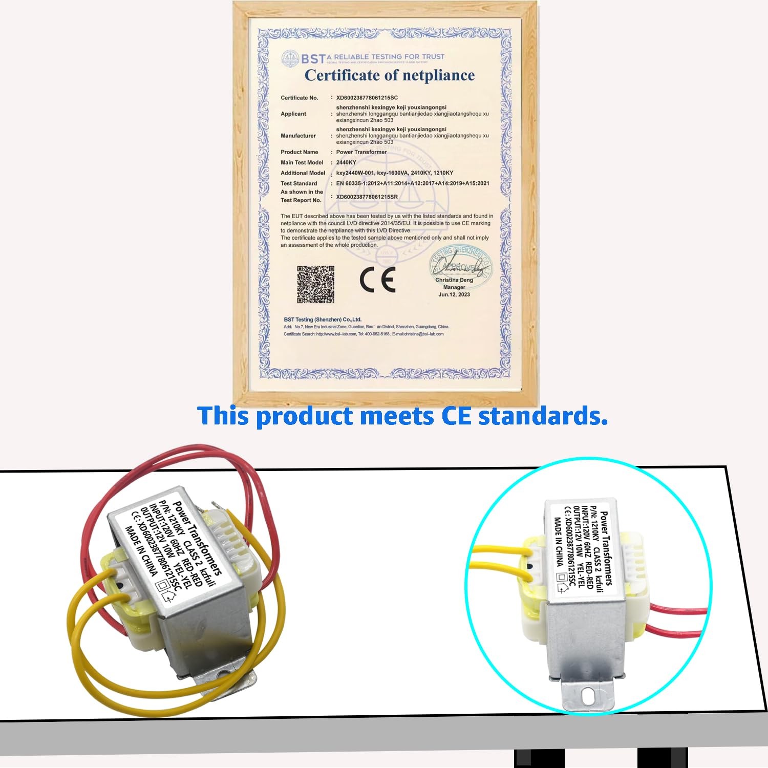 12V/10W AC/AC Power Transformer, Input 120V/60HZ 120V to 12V 10VA