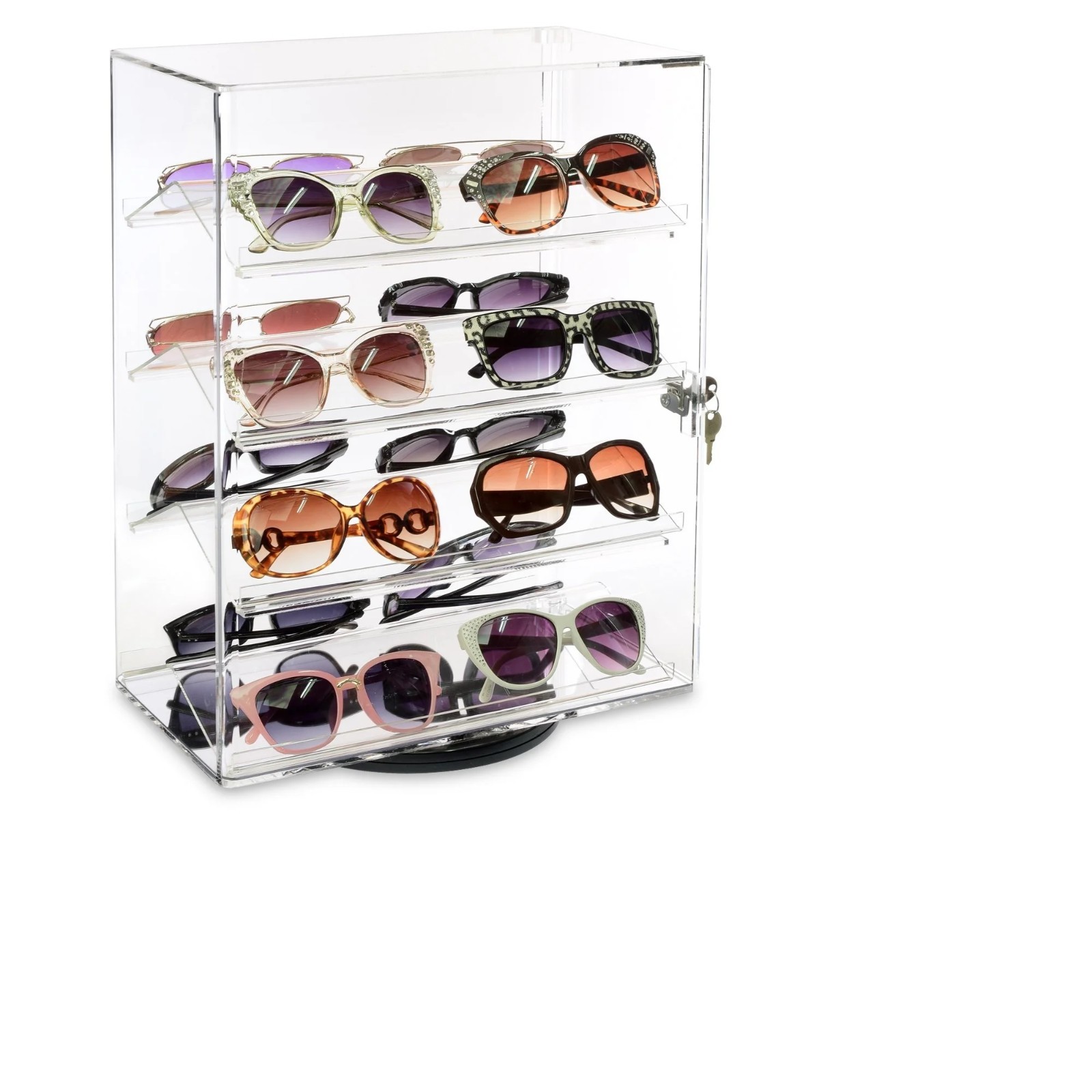 Acrylic Counter top Display with4 Removable shelves and door with/Lock IMPERFECT