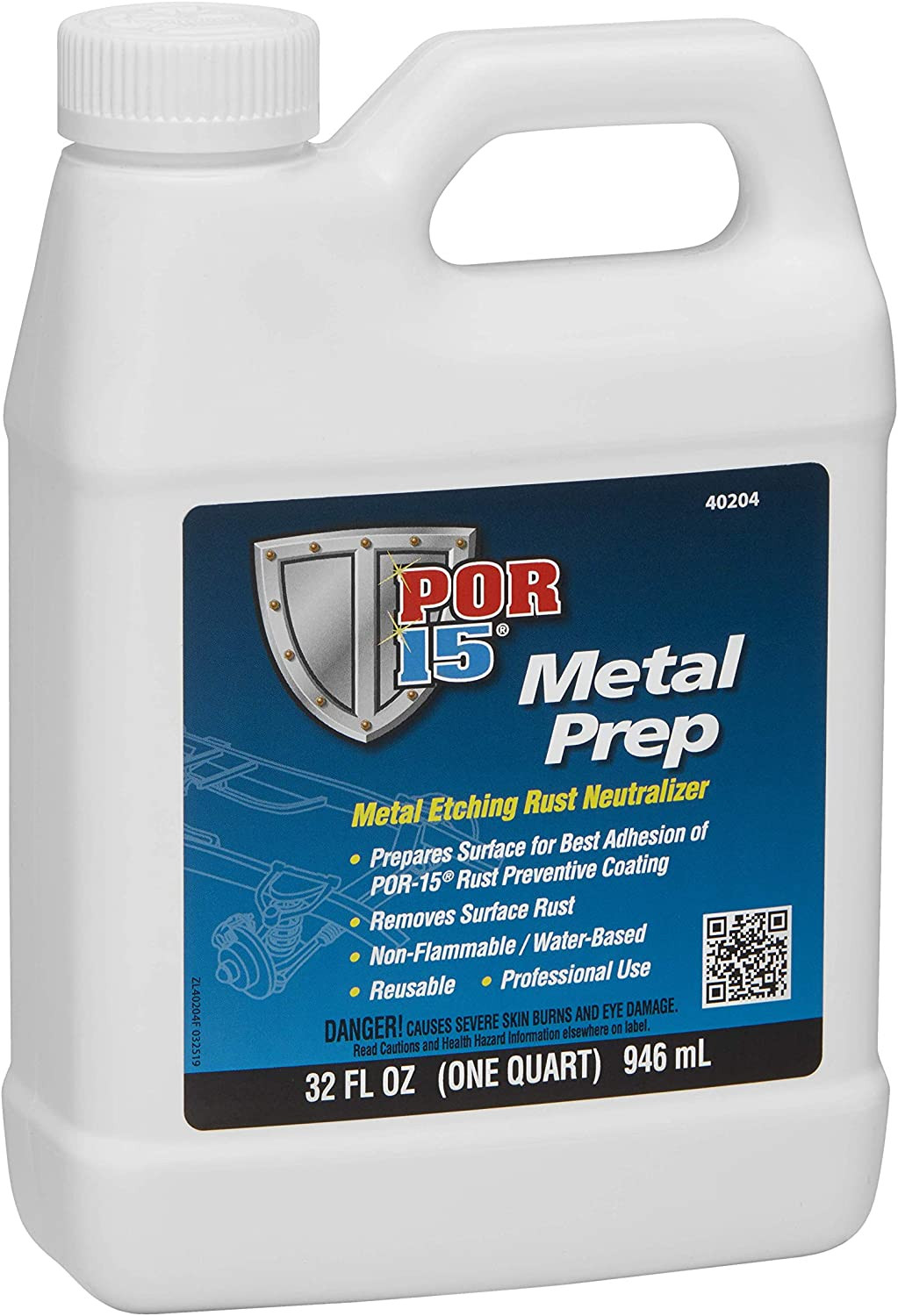 POR-15 Metal Prep, Metal Etching Rust Neutralizer, Non-Flammable and Water-Based