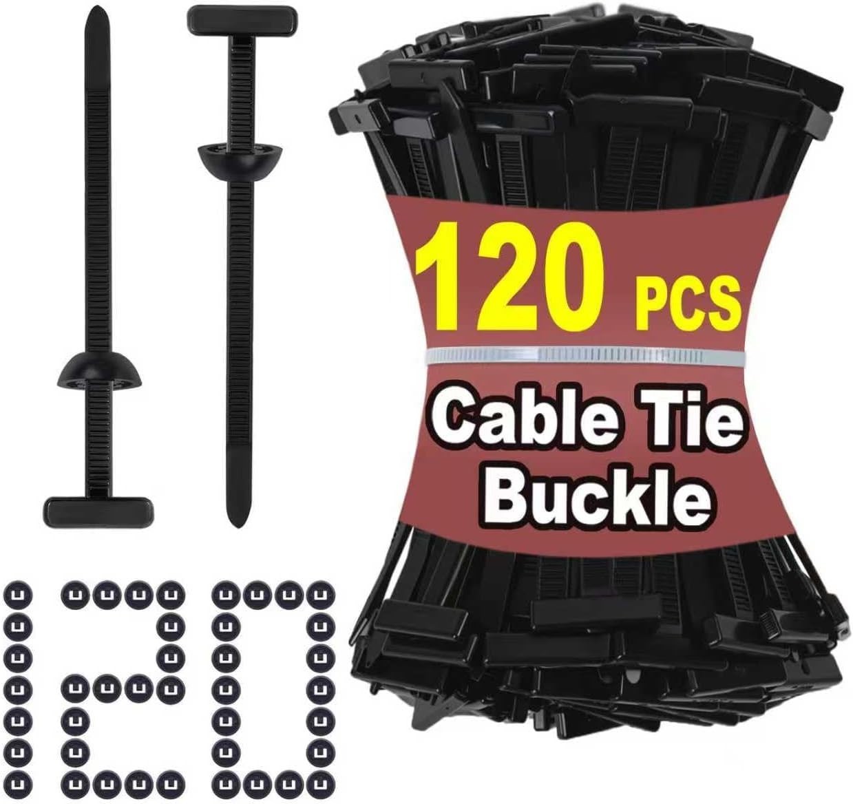 Cable Tie Buckle Nylon Universal Zip Lock pro Cable Ties for Heavy Duty,Self-Lo