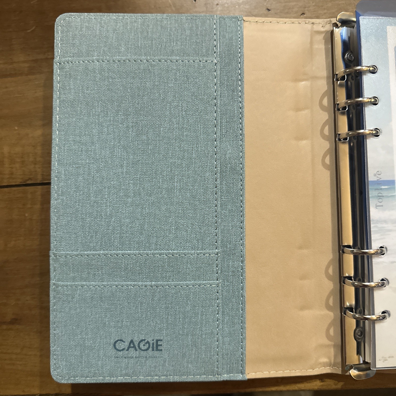 A5 Binder 6 Ring, Refillable Notebook Planner Cover, Small Organizer Mixed Paper