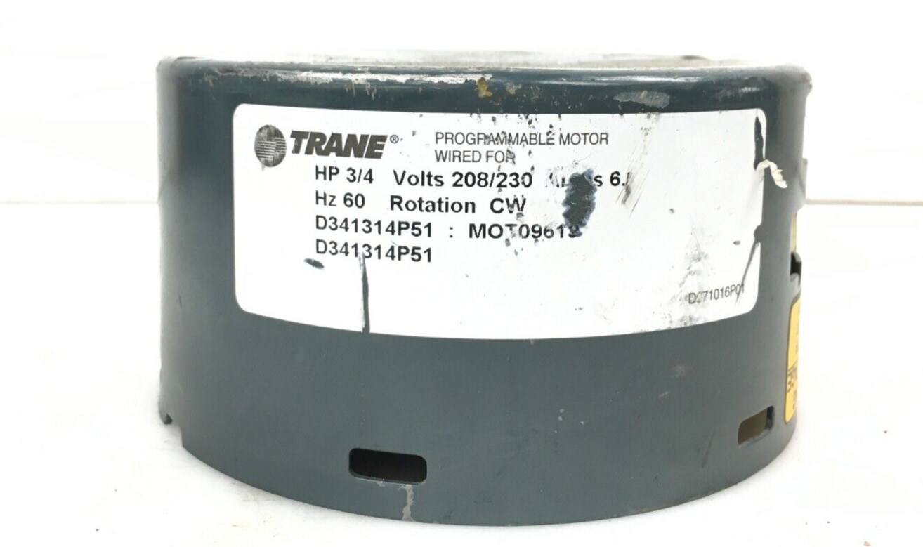GE Module DG02 only 3/4 HP TRANE D341314P51 MOT09619 Rot CW LE 230V used #Z561