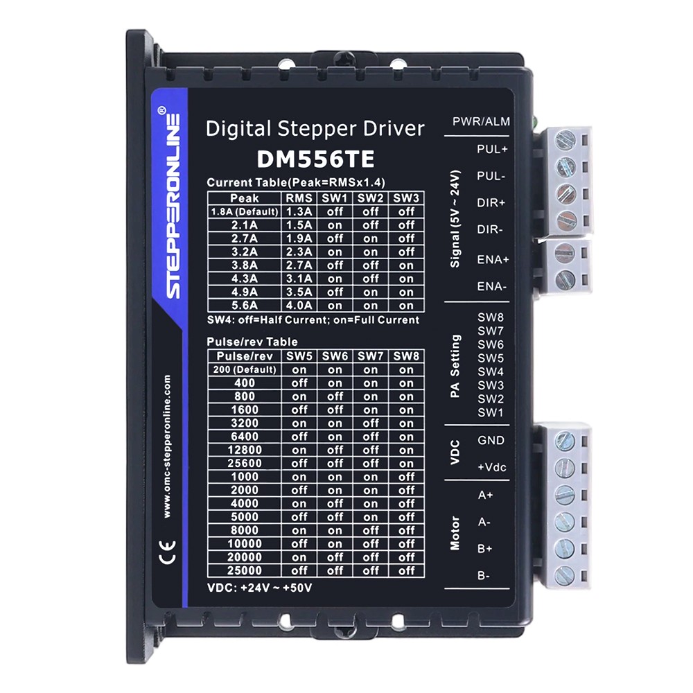 STEPPERONLINE Digital Stepper Motor Driver 1.8-5.6A 24-50VDC for Nema 23/24