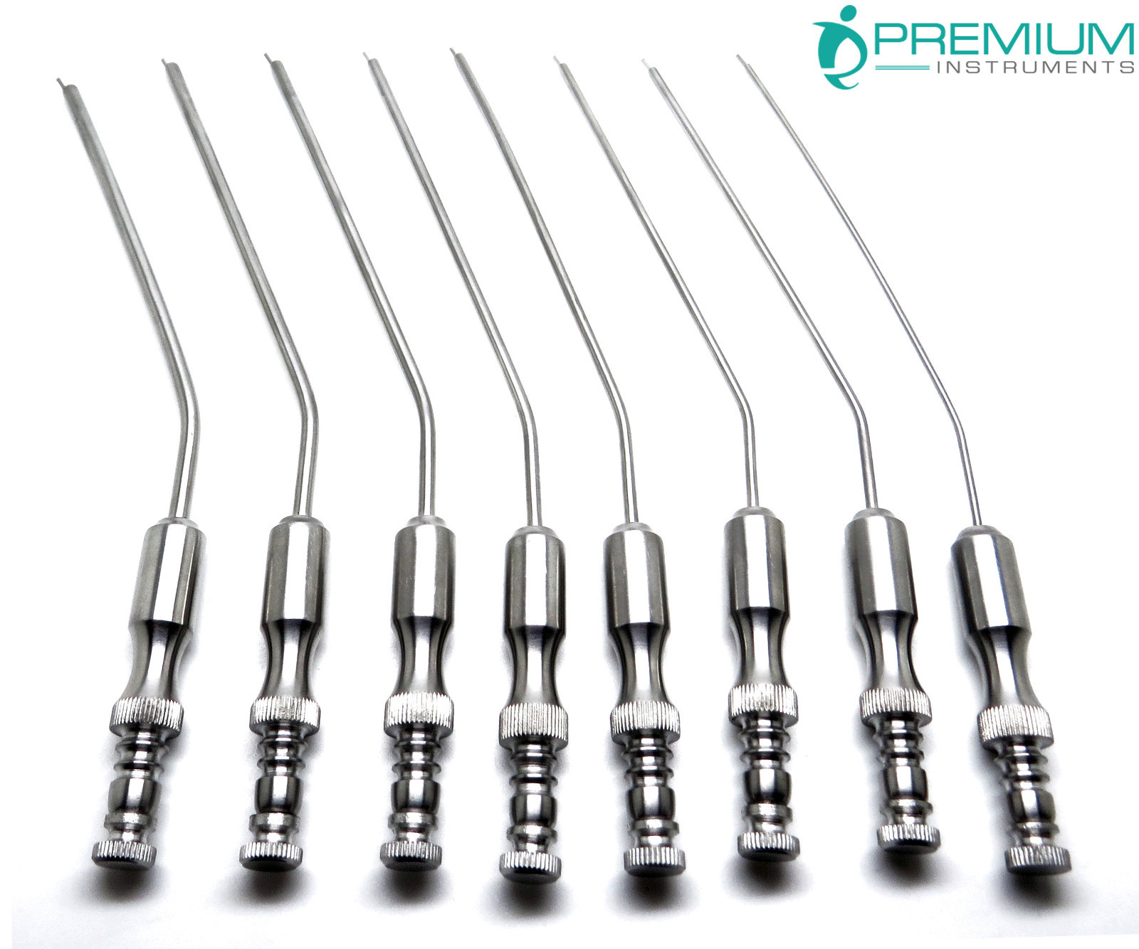 Premium 8pcs Frazier Suction Tube Set 5-12 Surgical ENT Instruments Stainless