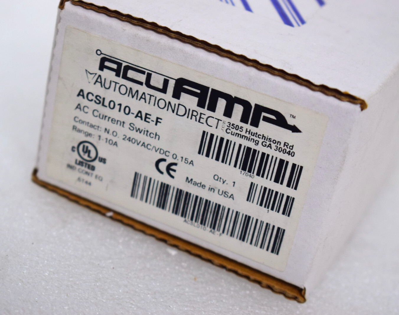 AUTOMATION DIRECT ACUAMP ACSL010-AE-F AC CURRENT SWITCH 240VDC