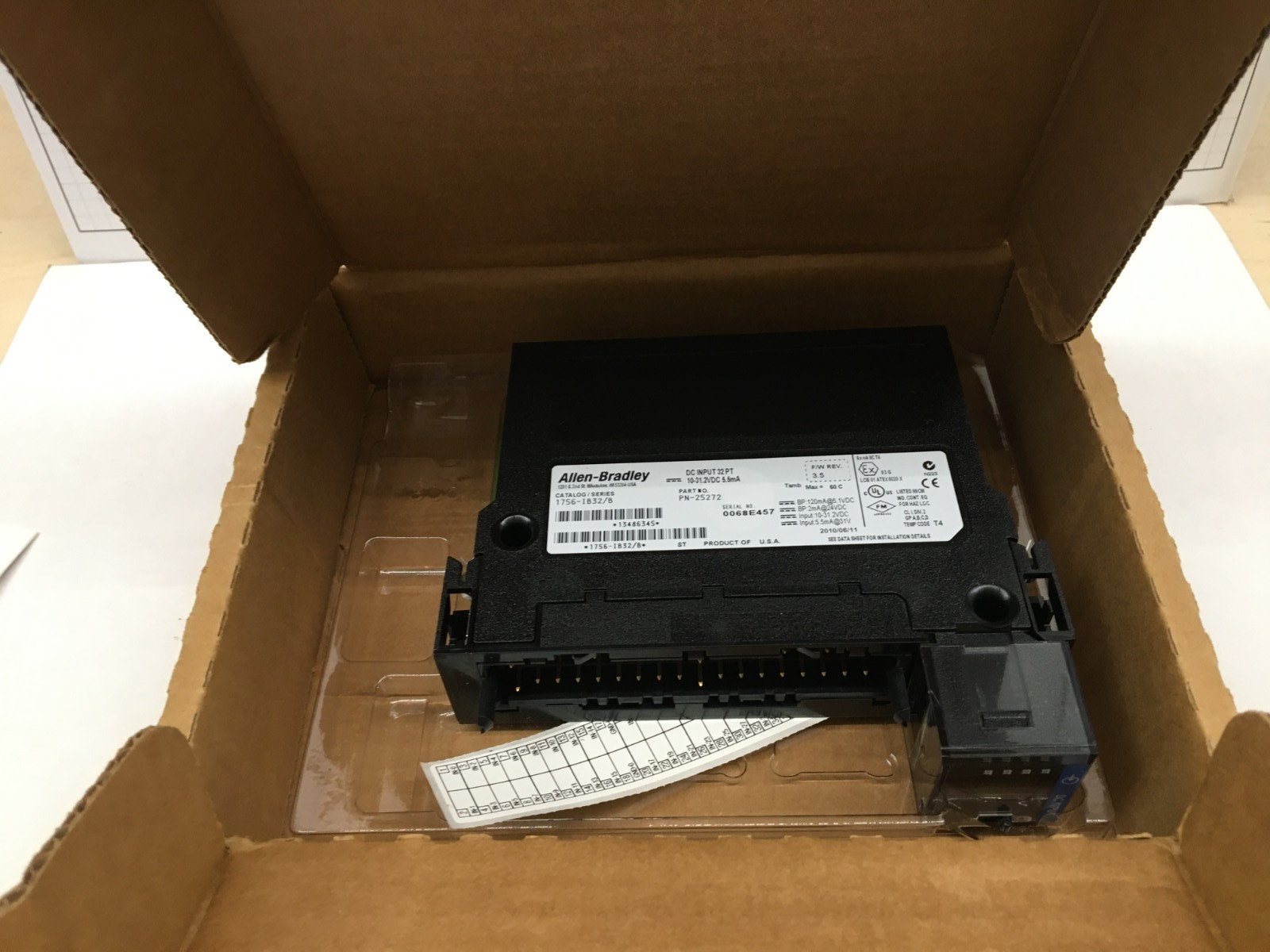 1756-IB32 ALLEN BRADLEY INPUT MODULE Ser A, NEW Texas, No Ter Block