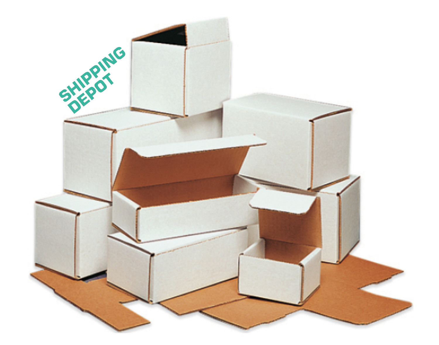 Pick Quantity! 1-300 6x4x2″ White Corrugated Mailer Small Folding Box Light Ship