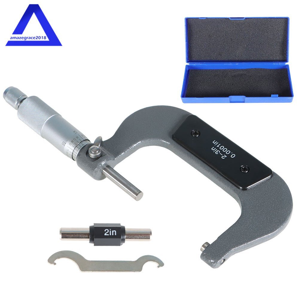 Outside Micrometer 2-3″/0.0001″ Carbide Tipped Precision Micrometer – NEW