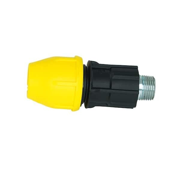 HOME-FLEX 3/4″ Polypropylene Underground Yellow Poly Gas Pipe Conversion Fitting