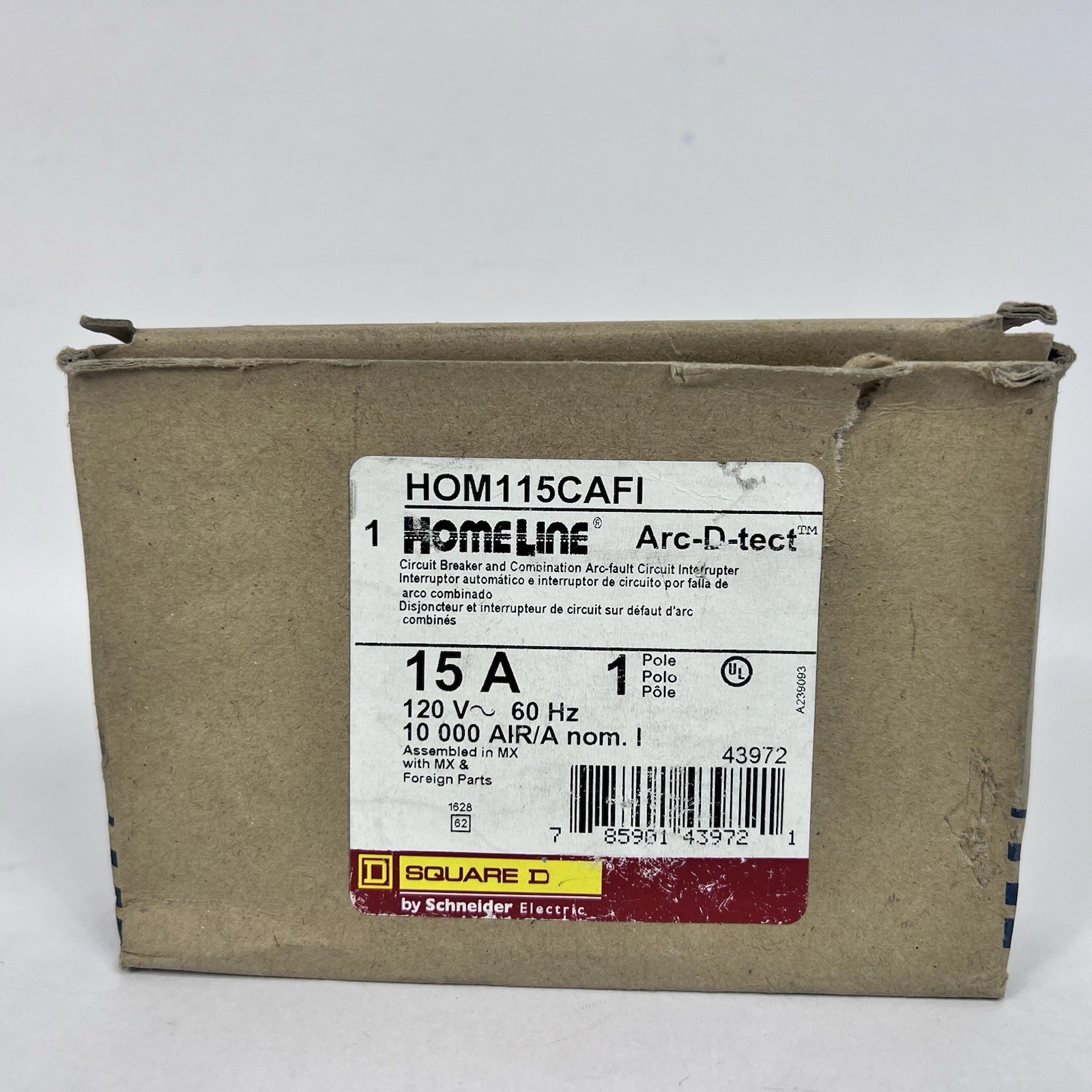 New Square D HOM115CAFI Circuit Breaker & Arc-fault Circuit Interrupter