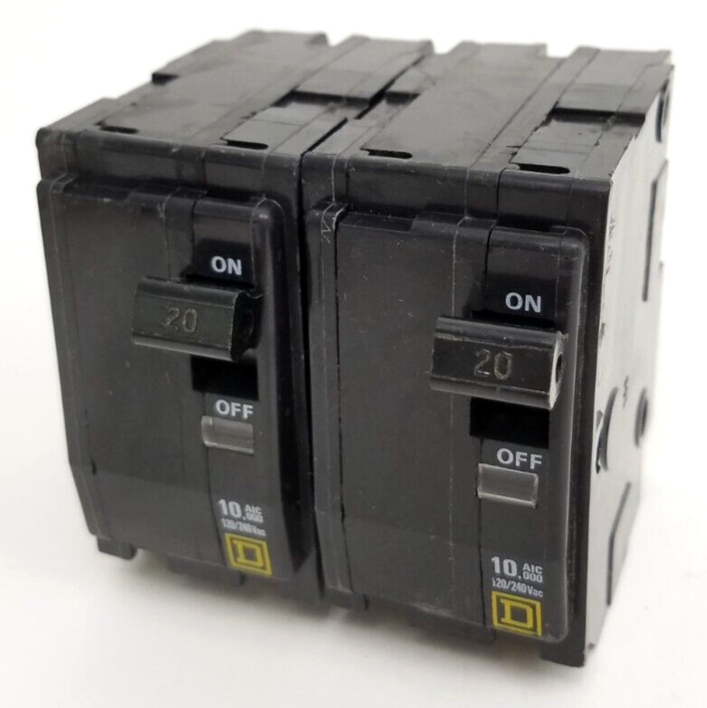 Lot of 2 QO220 Square D 20 Amp Circuit Breaker *NEXT DAY OPTION*