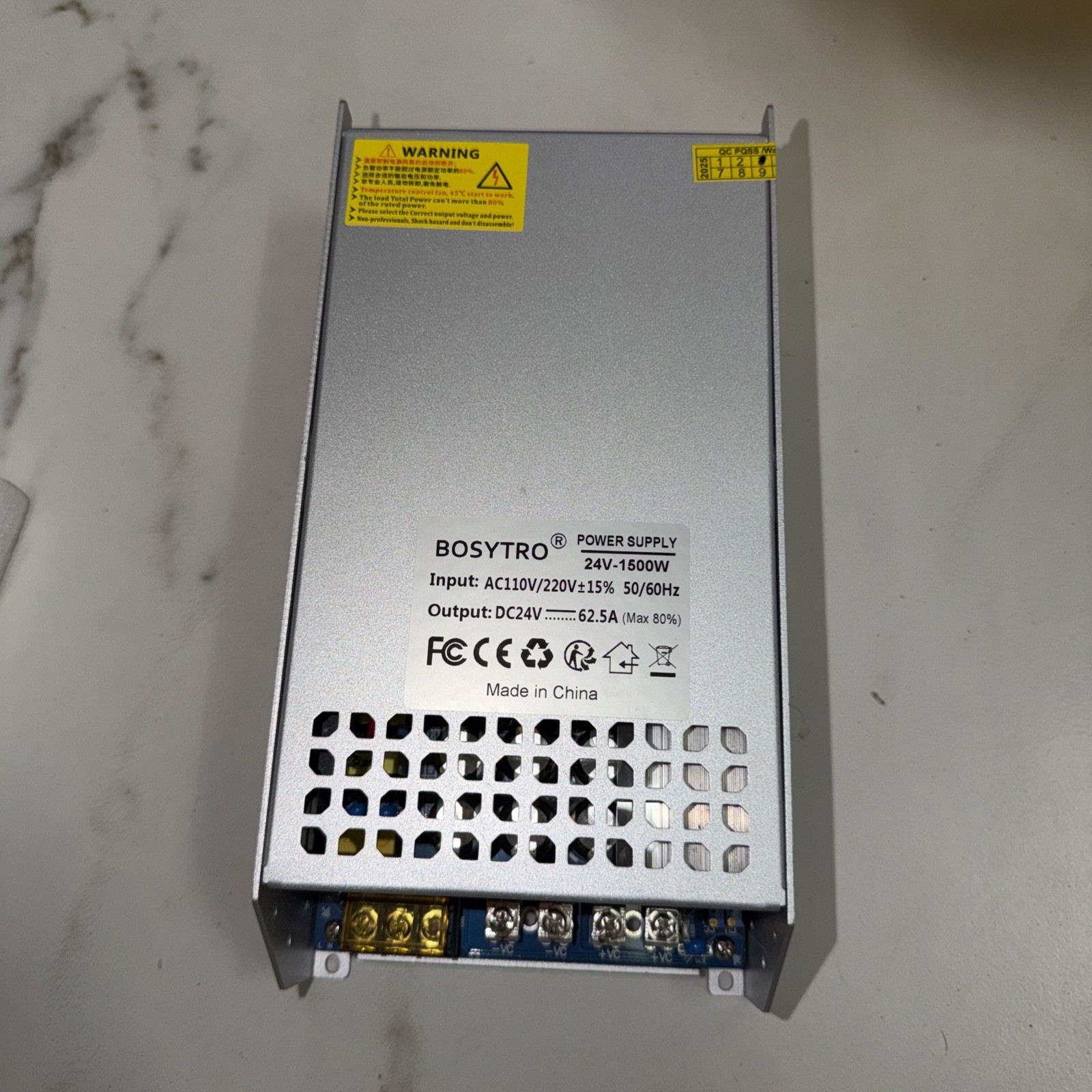 BOSYTRO 1500W Switching Power Supply 24V AC110/220V Enclosed Fan Protection